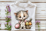 Whimsical Beach Kitten Clipart, an Illustration by OK Design (Thumbnail 6 of 6)