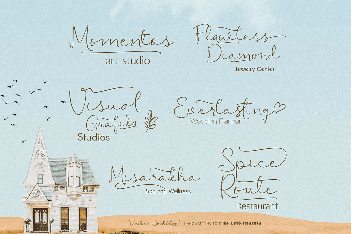 Timeless Wonderland Wedding Font, a Handwritten Font by Letterhanna Studio (Photo 2 of 16)