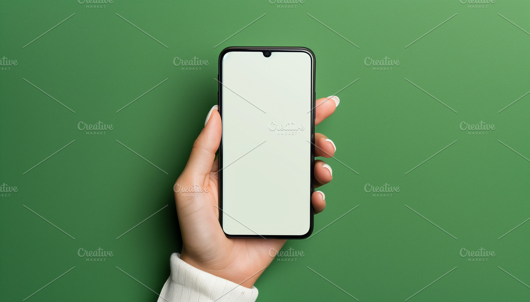 Hand holding blank smartphone mockup, a Technology Photo by MistyDay