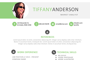 2 In 1 Photo Word Resume Template