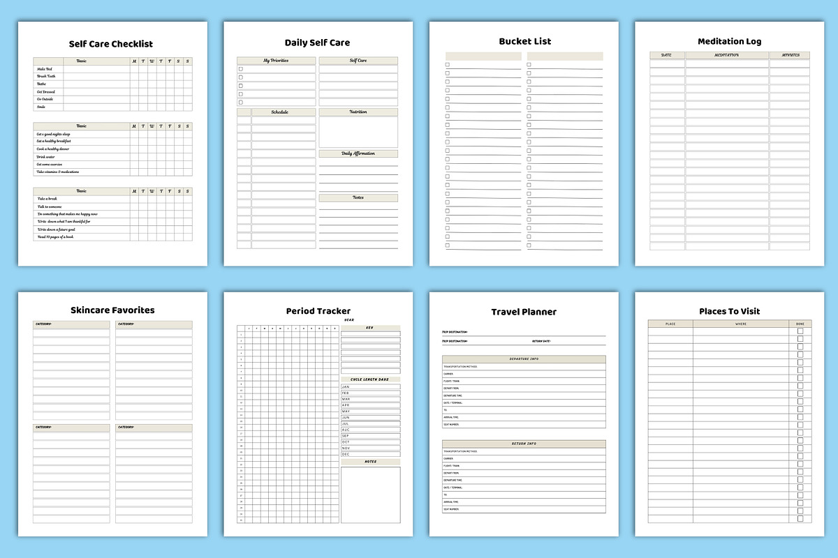 2024-2025 That Girl Planner Canva, a Stationery Template by Designmela01 (Photo 5 of 8)
