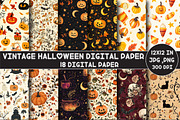 Vintage Halloween Digital Paper, a Pattern Graphic by Designking (Thumbnail 1 of 4)
