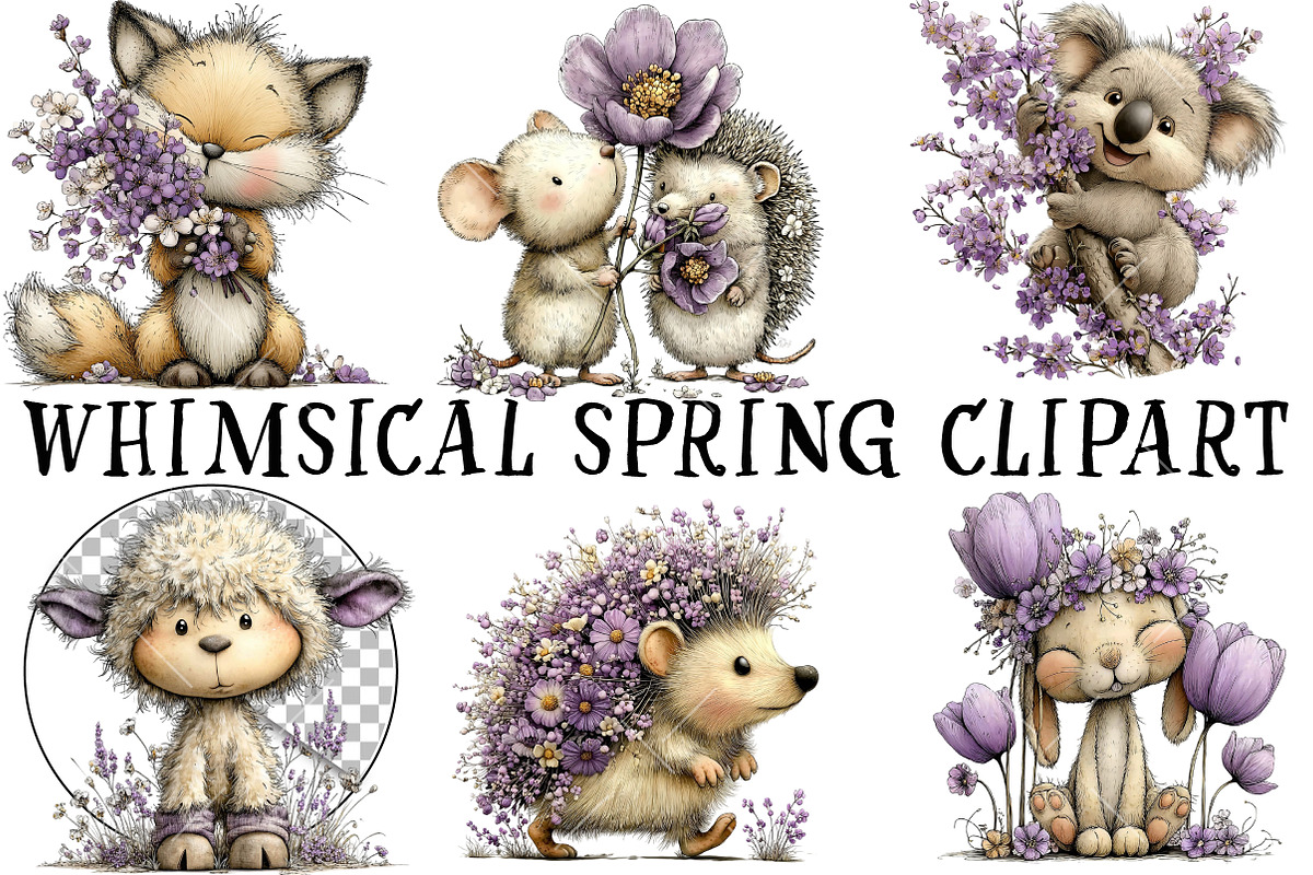 Whimsical Spring Clipart, an Illustration by OK Design (Photo 2 of 6)