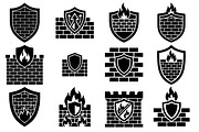 firewall security icons, a Technology Illustration by abu67222 (Thumbnail 1 of 13)