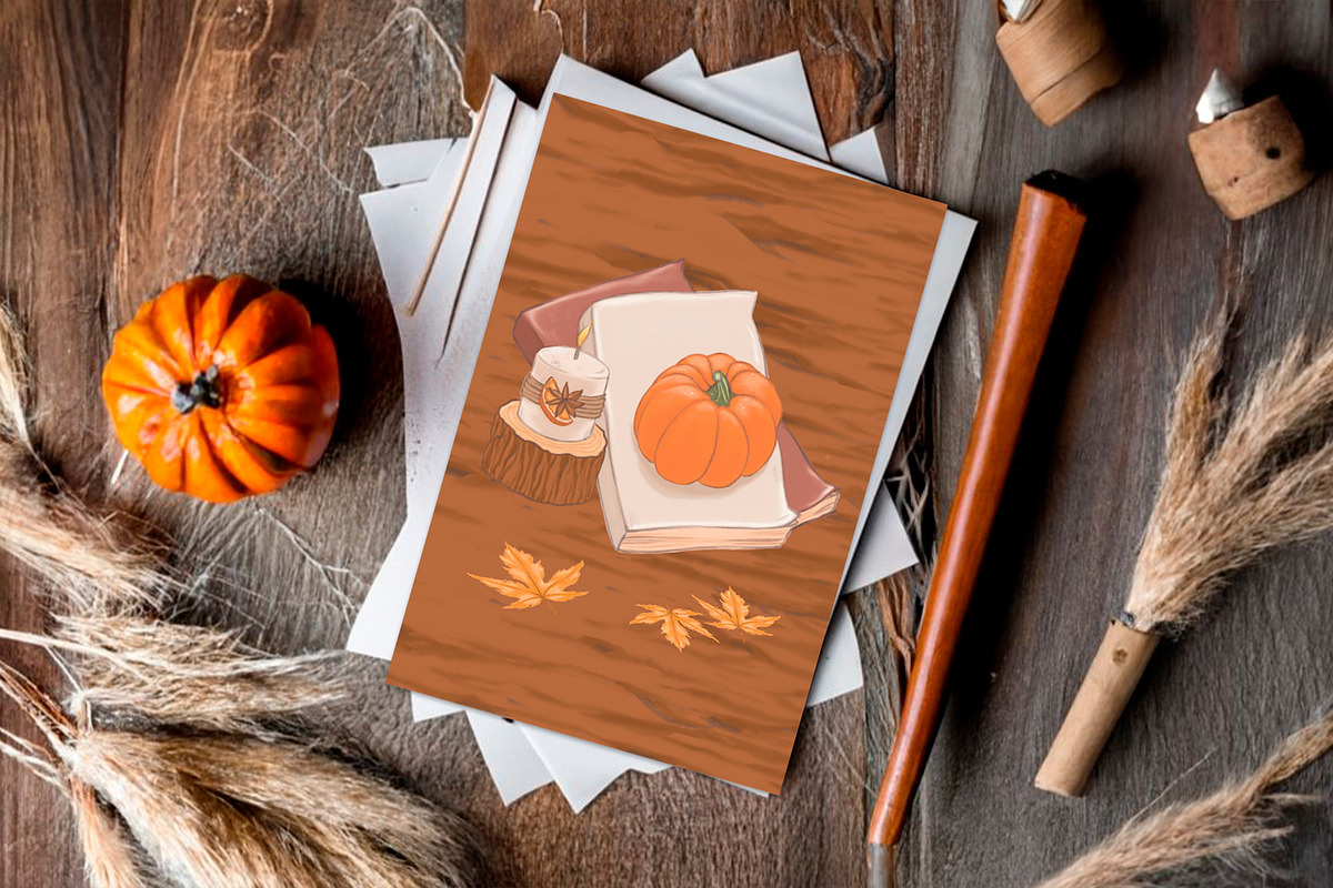Cozy Fall Planner Stickers & Pattern, a Design Template by DigitalDesignAI (Photo 9 of 15)