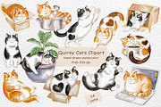 Funny Cats & Thought Bubbles - Quirk, an Animal Illustration by Watercolor dreams (Thumbnail 1 of 6)