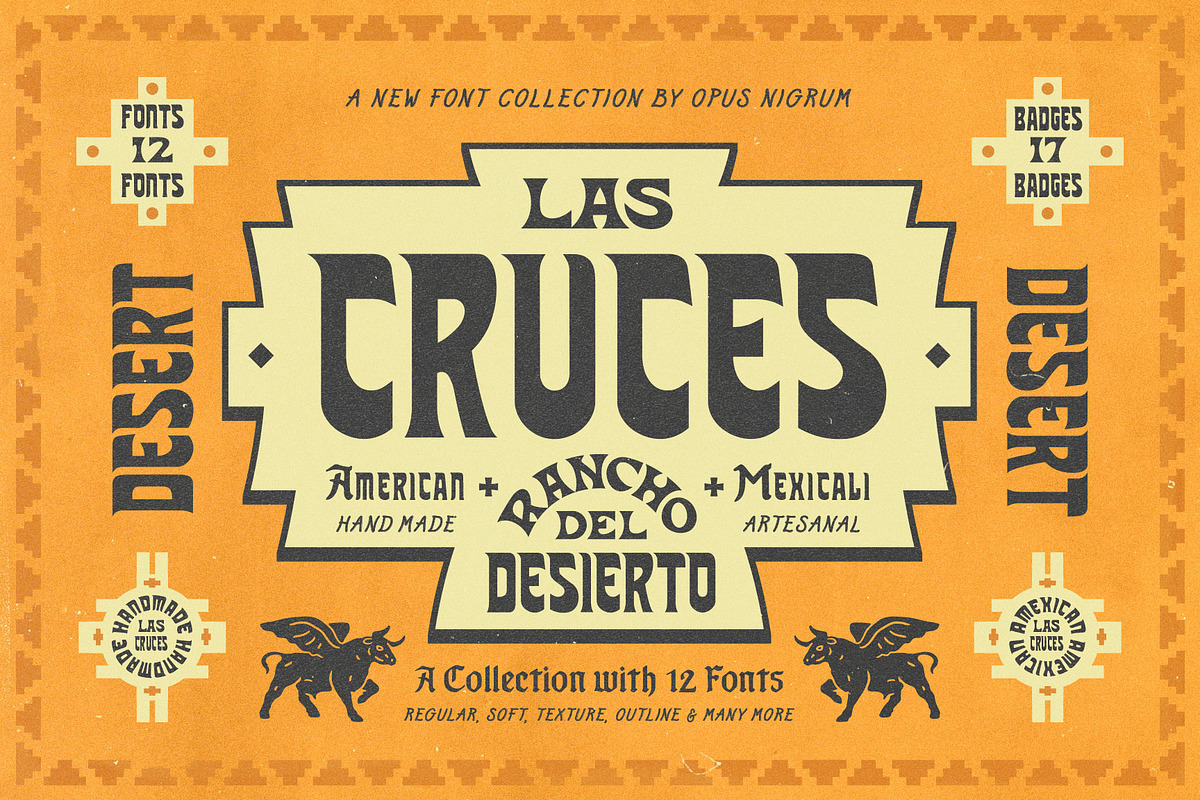 Las Cruces Font Collection + Extras, a Serif Font by Opus Nigrum (Photo 1 of 16)