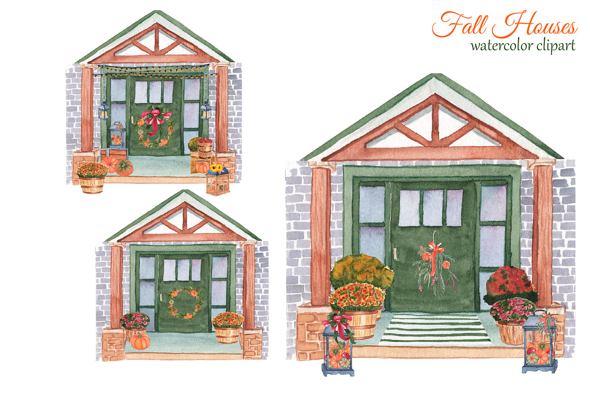 Cozy Fall Watercolor clipart, an Illustration by s.yanyeva (Photo 4 of 5)