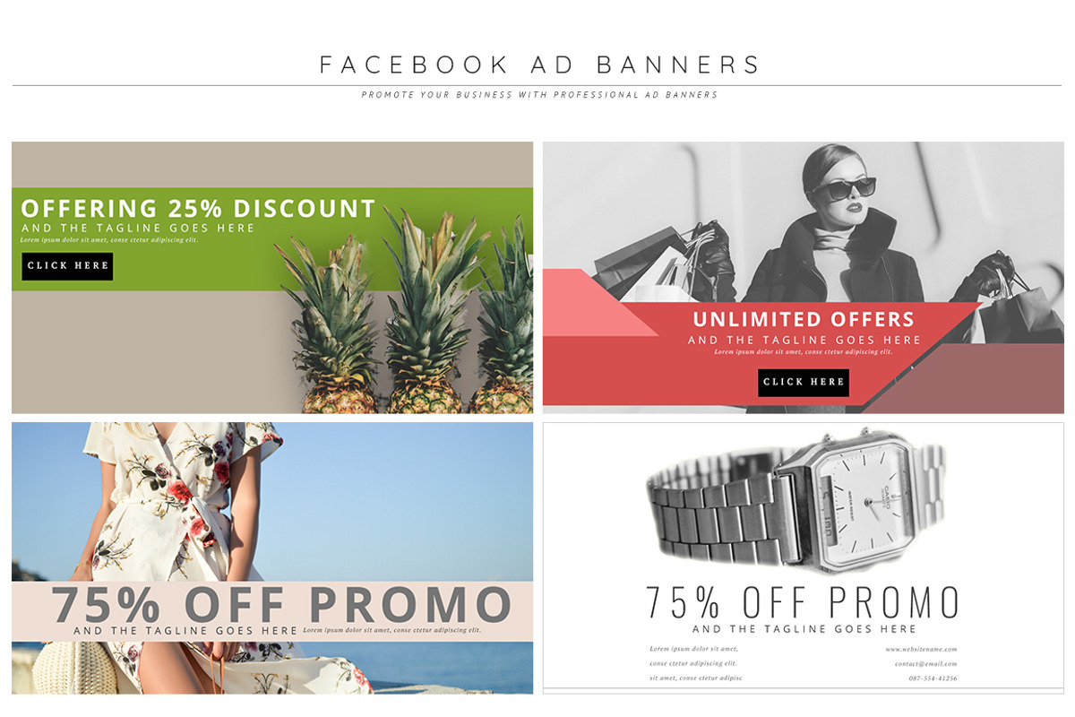Facebook Ad Template Pro Pack, a Social Media Template by pmvch (Photo 7 of 10)