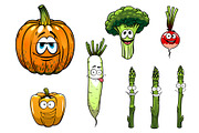 Cartoon vegetables characters, an Object Graphic by Vector Tradition (Thumbnail 2 of 3)
