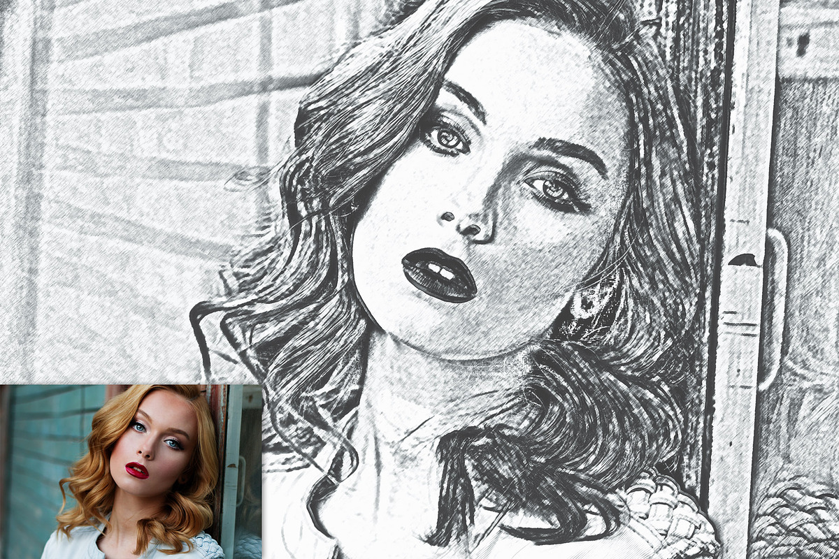 Pencil Sketch Photoshop Actions, an Action Add-On by Creativetacos (Photo 6 of 7)