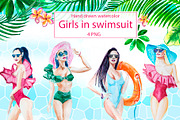 Fashion Girl in swimsuit watercolor., a Person Illustration by lilisavelieva (Thumbnail 1 of 2)