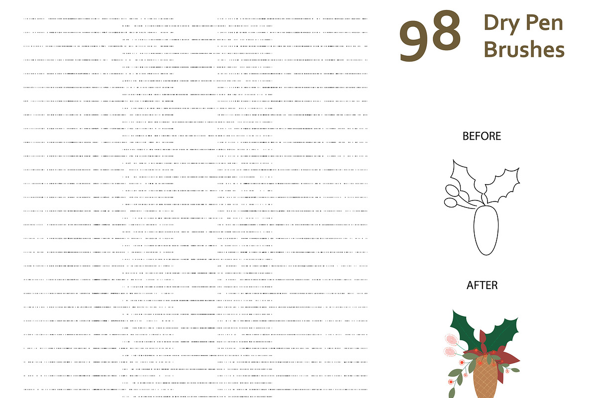AI Dry Thin-Medium Pen Brushes, a Brush Add-On by 103cia (Photo 3 of 3)