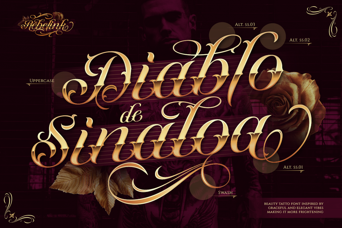 Rebelink, a Script Font by Burntilldead (Photo 10 of 12)