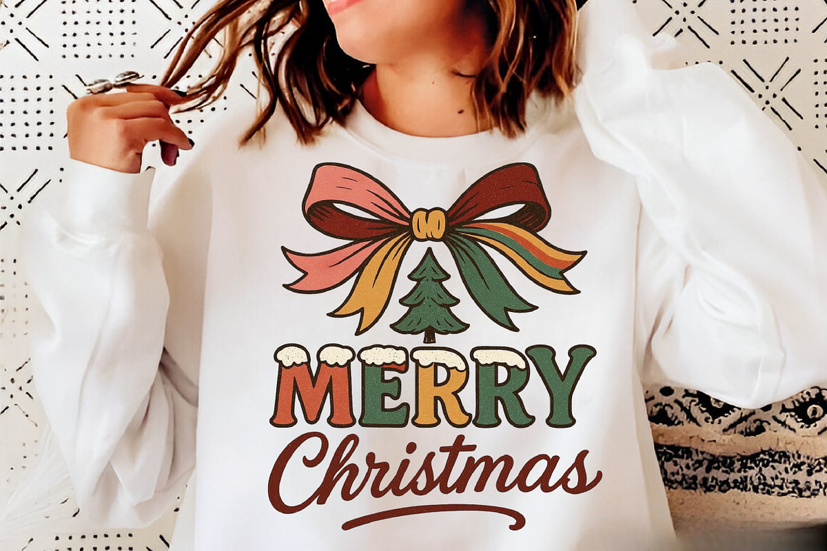 Merry Christmas Bow PNG, Christmas, an Illustration by Libby Wishes (Photo 4 of 6)