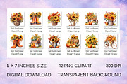 Sunflower Watercolor Autumn Clipart, a Seasonal Illustration by Orange Brush Studio (Thumbnail 2 of 4)