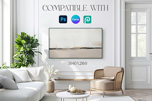 Frame Mockup, TV Living Room Mockup