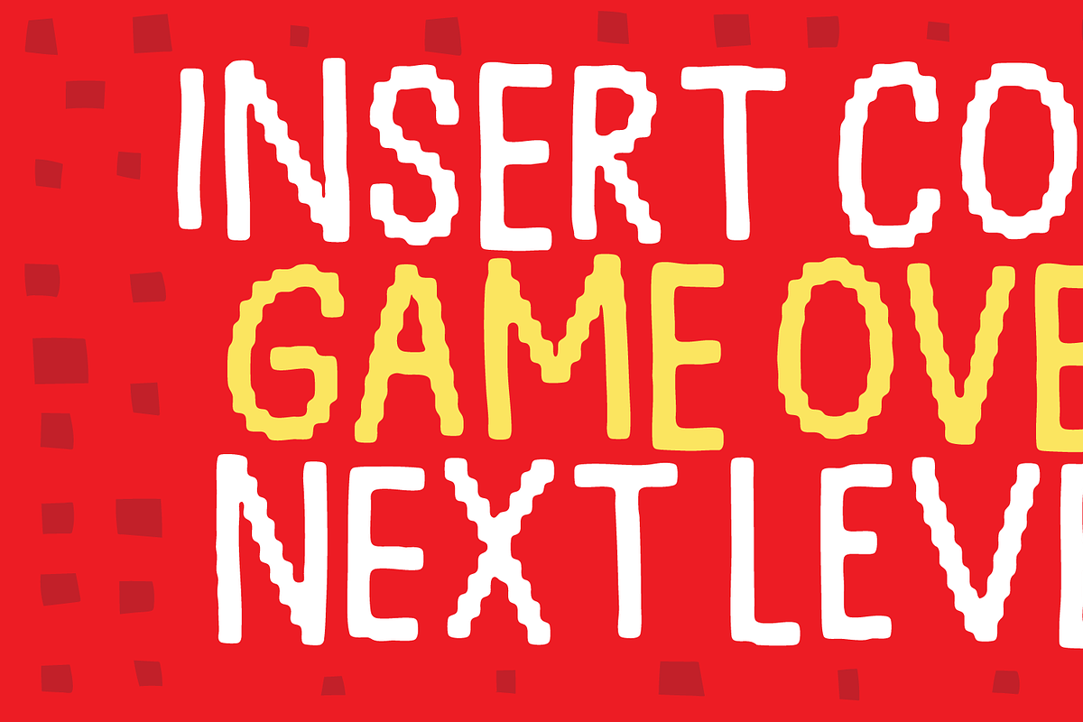 Pixel Punch - a wannabe pixel font!, a Sans Serif Font by pizzadudedotdk (Photo 3 of 10)