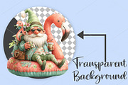 Whimsical Summer Gnome Clipart PNG, a Seasonal Illustration by Canvas Craft (Thumbnail 2 of 7)