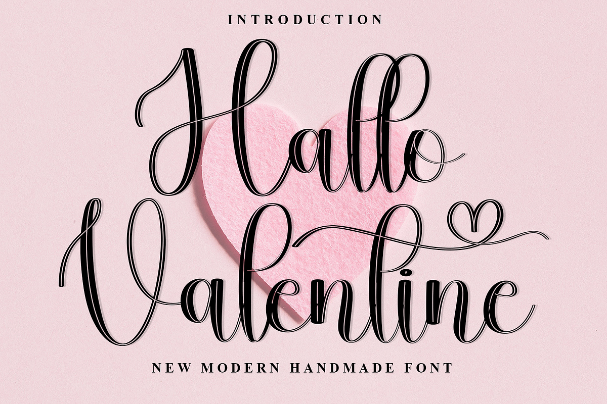 Hallo Valentine, a Handwritten Font by InermediaSTUDIO (Photo 1 of 8)
