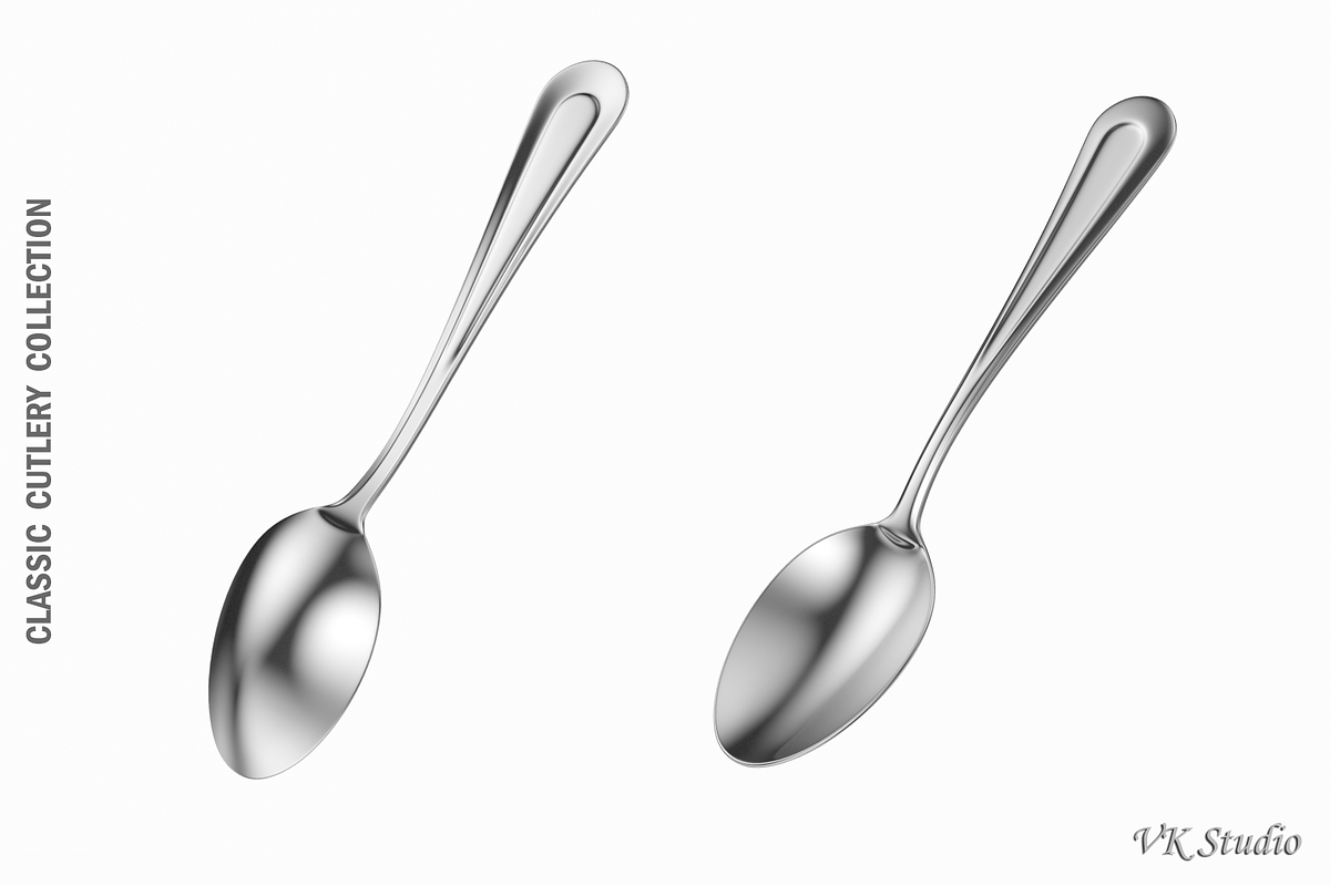 Table Dinner Spoon Classic Cutlery, an Object 3D Model by VK Studio (Photo 1 of 8)
