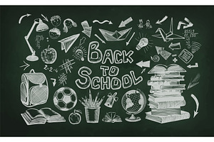 Welcome back to school horizontal, an Education Illustration by Nenahliadava Design