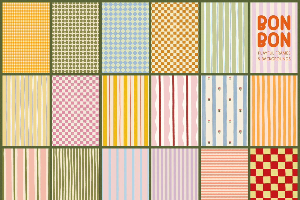 Bonbon Playful Frames & Backgrounds, an Object Graphic by alonahaidash (Photo 14 of 15)
