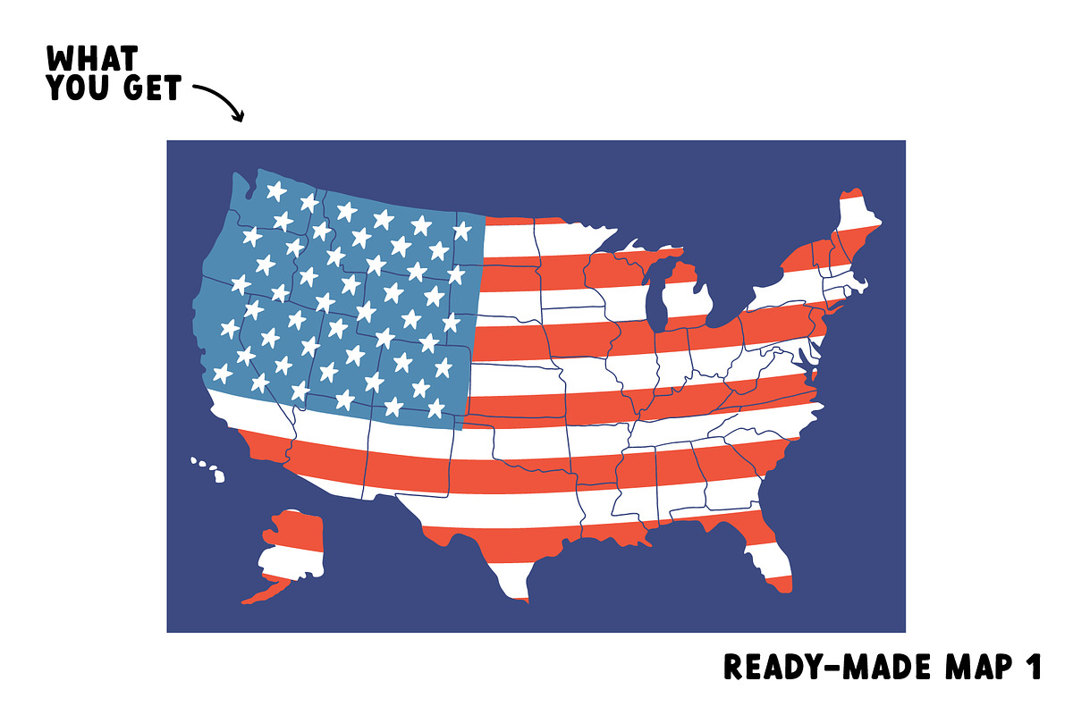 United States of America Map, an Education Illustration by AnkaDrozd (Photo 3 of 9)