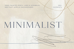 Minimalist Pencil Line & Backgrounds