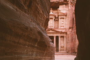 Petra containing jordan, petra, and temple