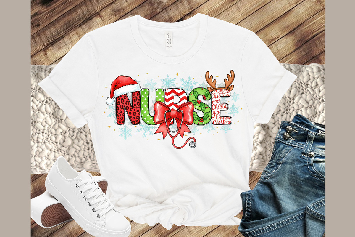 Christmas Nurse,Cute Santa PNG, an Illustration by Sublimation Artist (Photo 5 of 9)