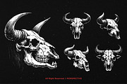 10 Bundle Dark Art Bull Skull Animal, an Illustration by Morspective (Thumbnail 5 of 7)