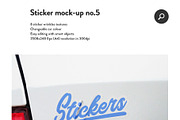 8 Sticker & logo mock bundle, a Product Mockup by PrintPixel (Thumbnail 7 of 10)