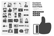 Content Creators Icon Pack, a Solid Icon by erifqizeicon (Thumbnail 1 of 2)