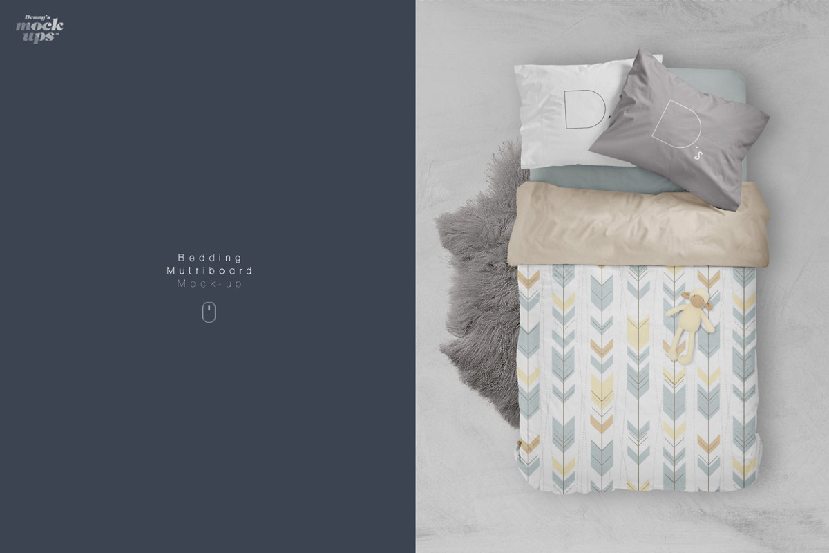 Bedding Multiboard Mockup, an Apparel Mockup by Denny's Mock-ups (Photo 1 of 9)