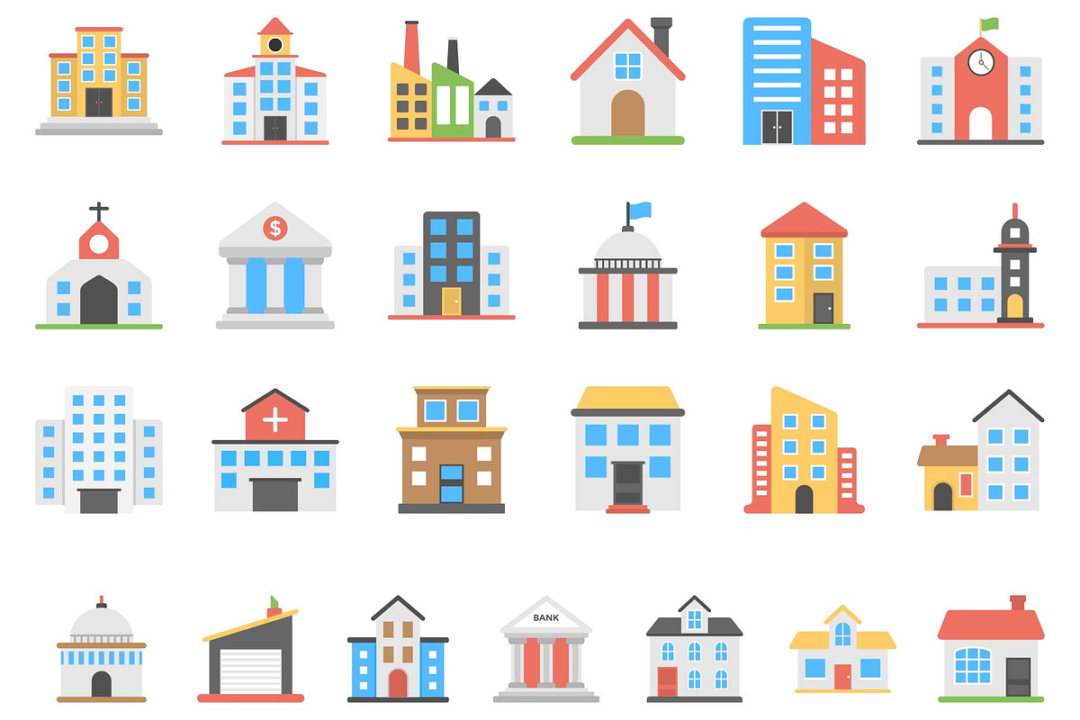 Versatile Buildings Icon Pack., an Icon by Vector Portal (Photo 3 of 6)