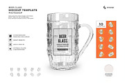 Beer Glass Mockup Template Set, a Household Mockup by DesignRushMarket (Thumbnail 1 of 10)