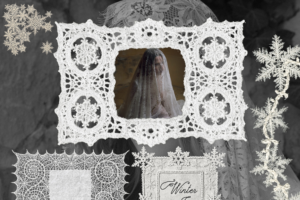Winter in Lace: Collage Kit, an Object Graphic by Purple (Photo 7 of 8)