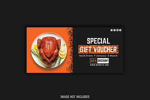 Food Restaurant Gift Voucher Templat