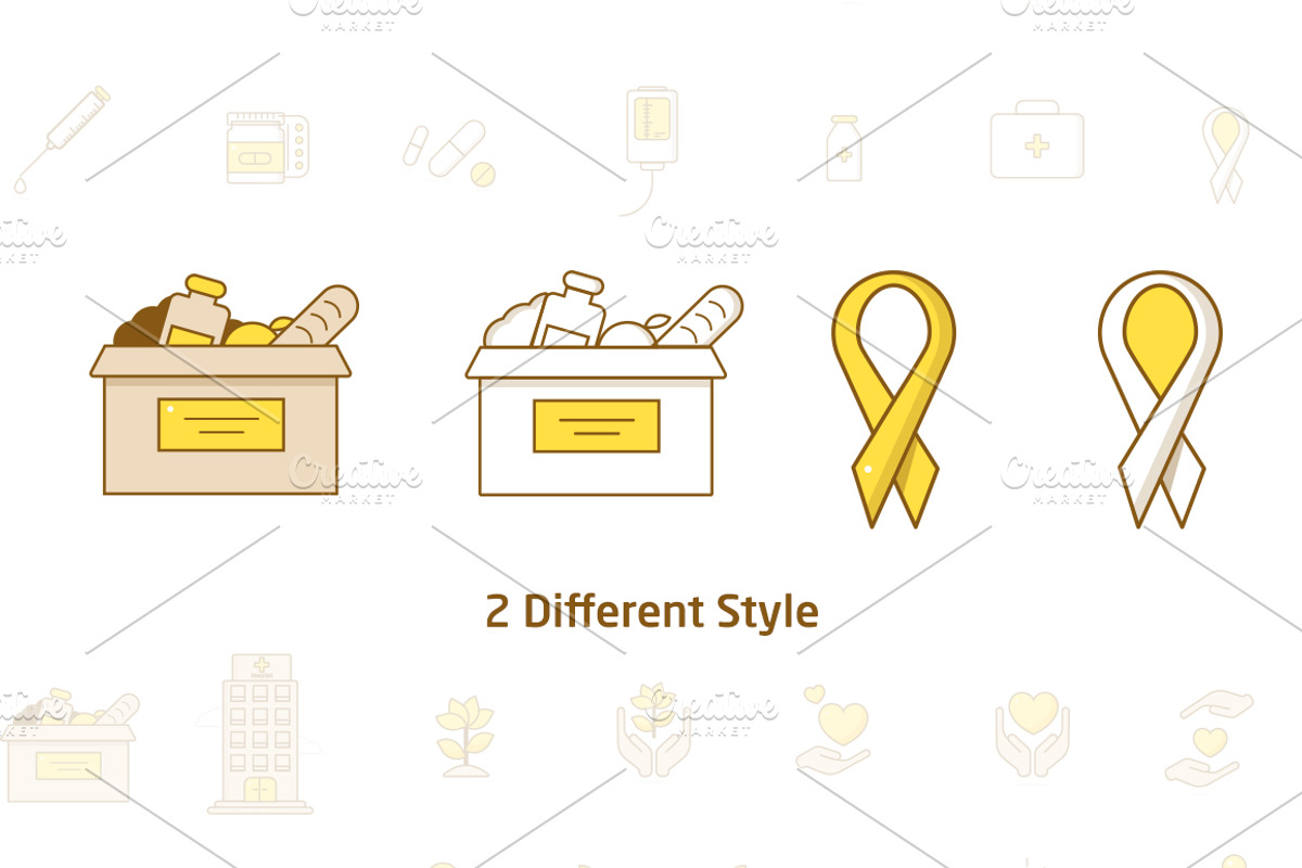 Charity Icons Set, an Outline Icon by UX Monster (Photo 6 of 7)