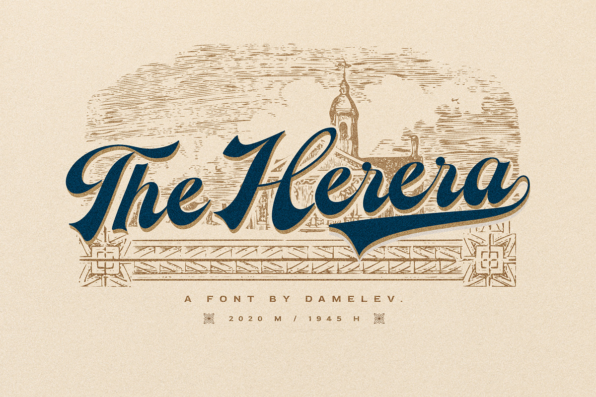 The Herera, a Script Font by Damelev (Photo 1 of 10)