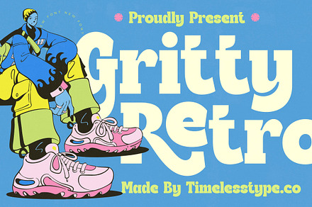 Gritty Retro Display Serif Retro, a Slab Serif Font by timelesstype.co