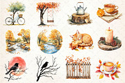 Serene Autumn Day Clipart, an Illustration by Dream Creation (Thumbnail 2 of 4)