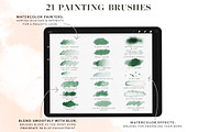 Flooded Watercolor Procreate Brushes, a Brush Add-On by Wooly Pronto (Thumbnail 3 of 9)