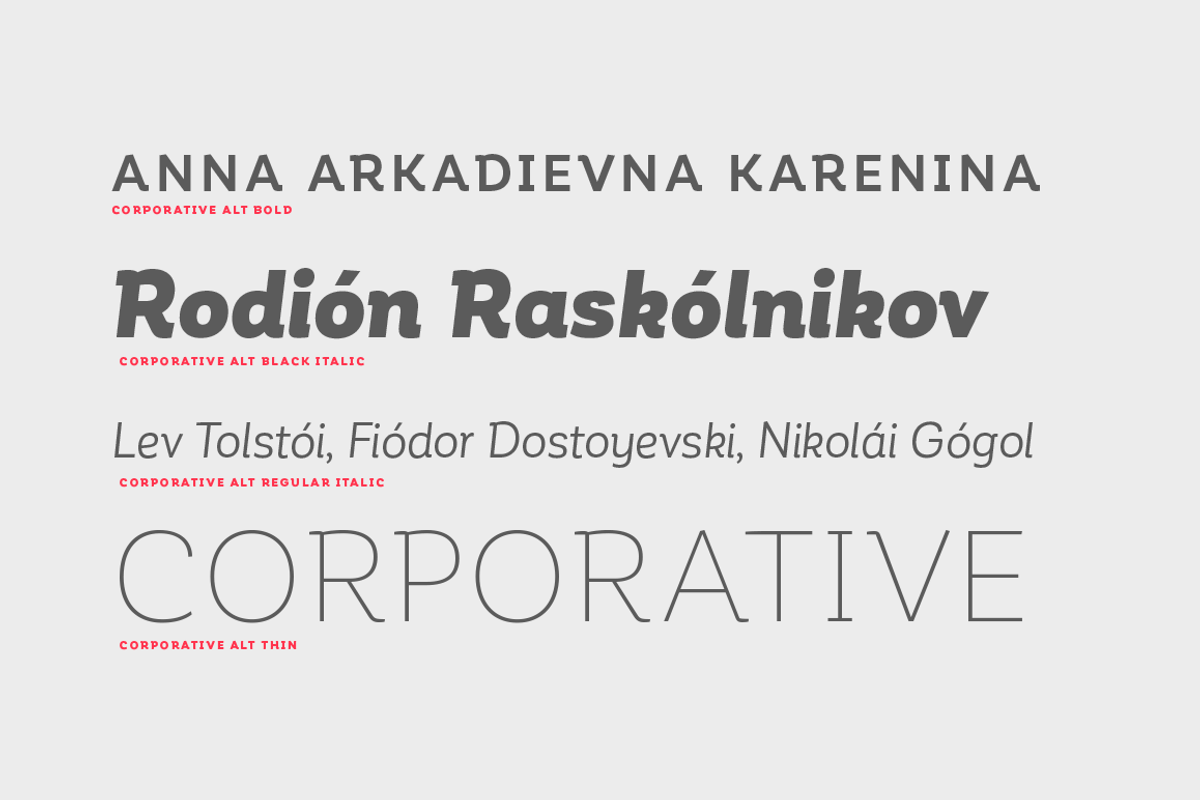 Corporative Alt Family preview 2