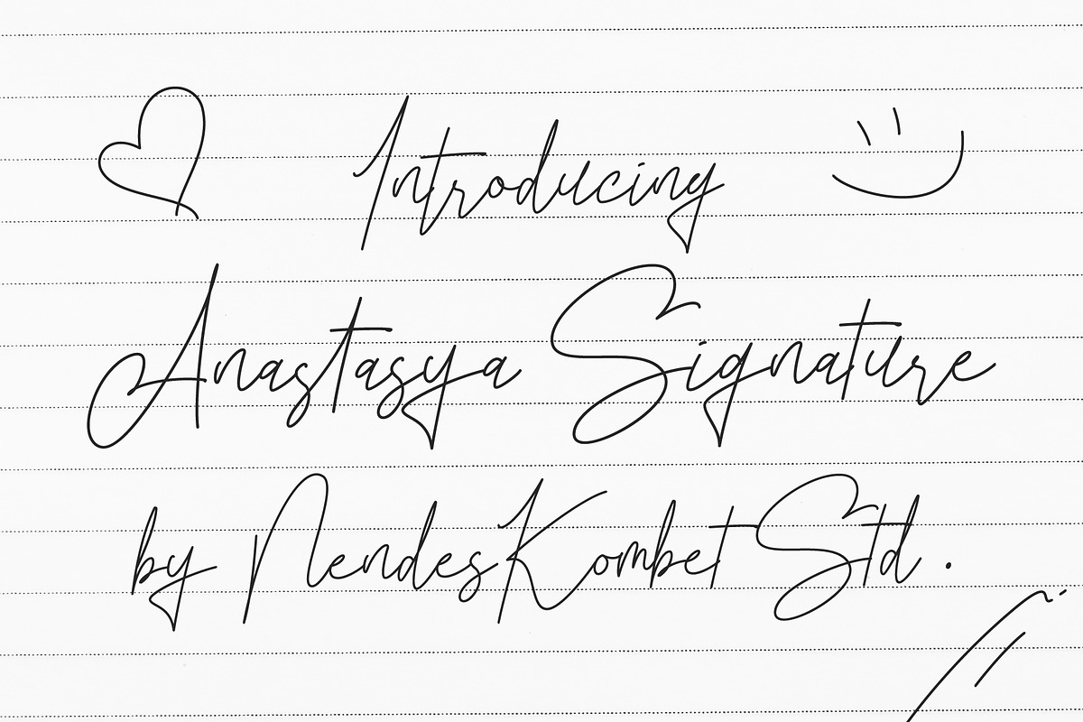 Anastasya Signature, a Handwritten Font by NendesKombet Studio (Photo 1 of 9)
