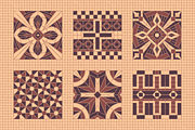 30x3 VINTAGE MOSAIC PATTERNS (BROWN), a Pattern Graphic by 2DFUNS (Thumbnail 4 of 7)