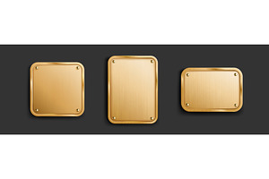 Gold metal tag collection with, an Object Illustration by art PVP - market
