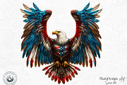 Patriotic Bald Eagle Clipart PNG V2, a Seasonal Illustration by ThatsDesignArt (Thumbnail 10 of 10)