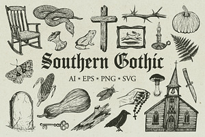 Southern Gothic Graphic Set